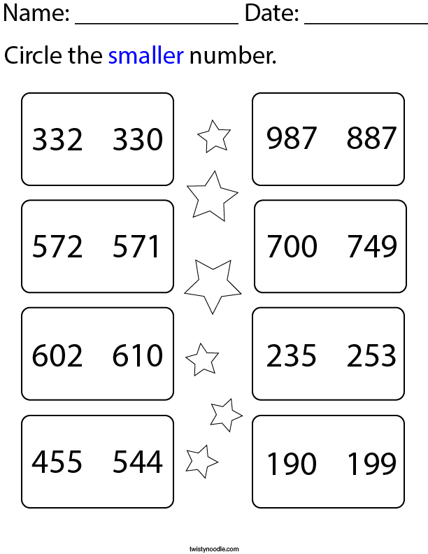 less-than-greater-than-equal-to-3-digit-numbers-math-worksheet-twisty-noodle
